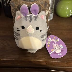 Squishmallows Gray and Purple Stuffed Animal with Heart Tag